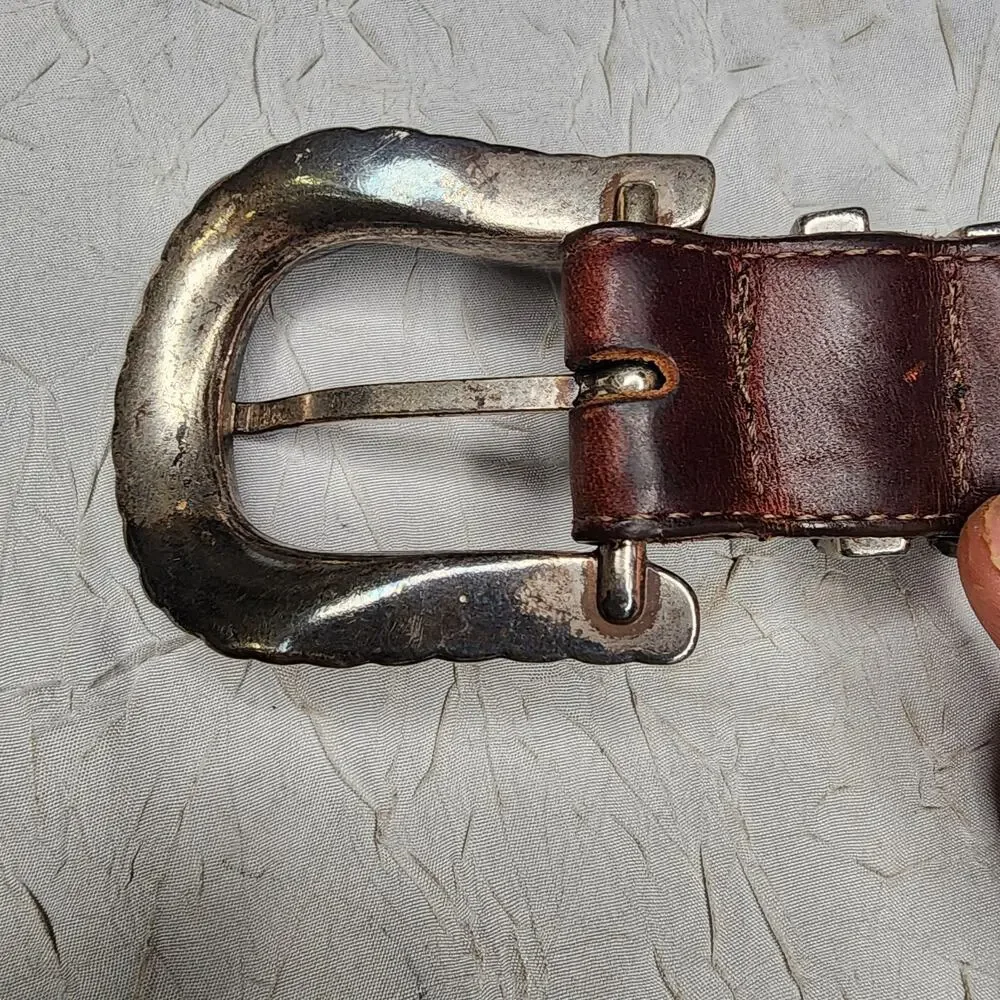 Brighton Womens Belt Size M Brown Leather Western Cowgirl Made In U.S.A 44909 - Picture 3 of 8